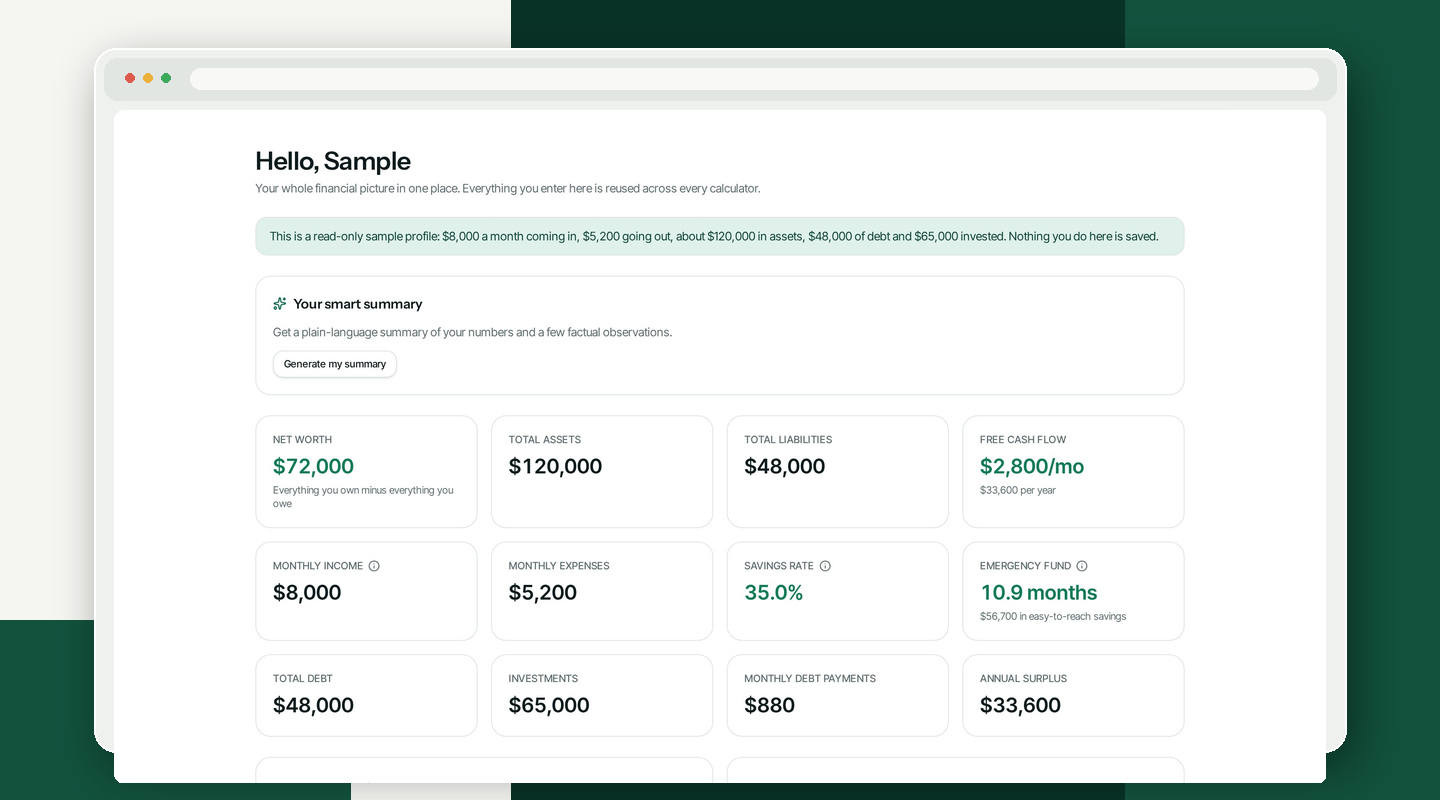The NorthWorth dashboard